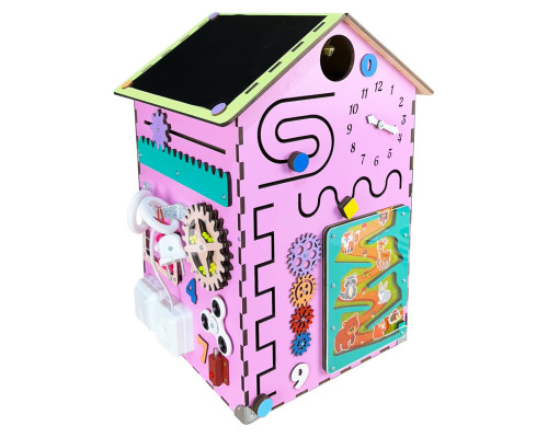 Розвиваюча іграшка Бізікуб "Будинок" TG200111 рожевий, 55х30х30 см