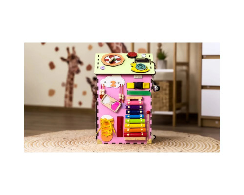 Розвиваюча іграшка Бізікуб "Будинок" TG200111 рожевий, 55х30х30 см