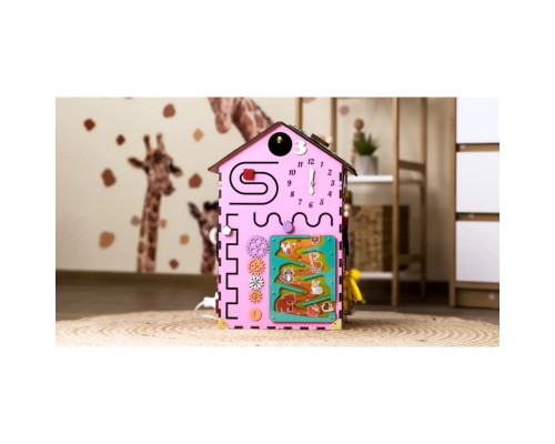 Розвиваюча іграшка Бізікуб "Будинок" TG200111 рожевий, 55х30х30 см