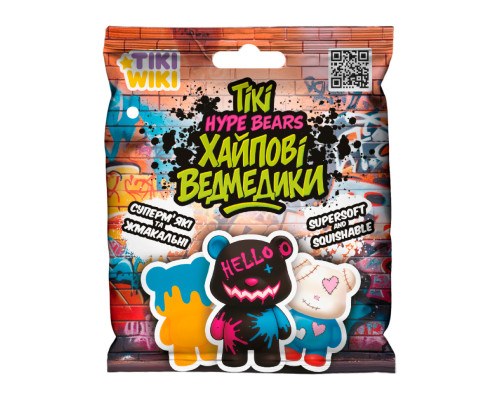 Колекційна іграшка-сквіш Хайпові ведмедики Tiki Wiki SQ027 іграшка-сюрприз