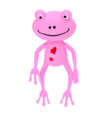 Дитяча іграшка-антистрес "Жабеня" MS 4031(Pink) розмір 13 см, борошно