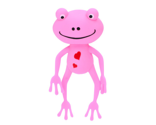 Дитяча іграшка-антистрес "Жабеня" MS 4031(Pink) розмір 13 см, борошно