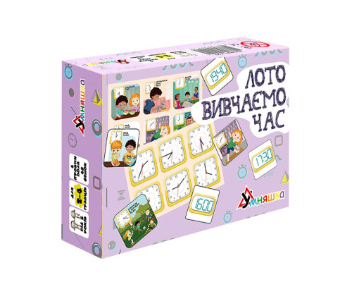 Развивающая настольная игра "Лото изучаем время" 2125-UM 48 фишек