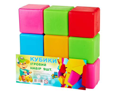 Детские кубики. Большие 14066, 9 шт. в наборе