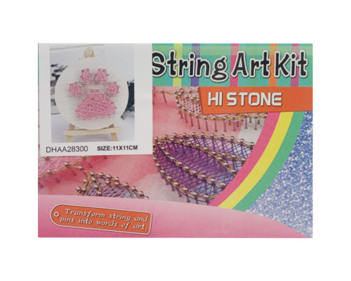 Дитячий набір для творчості стрінг-арт "Лапка" YG0115(28300) дерев'яна основа