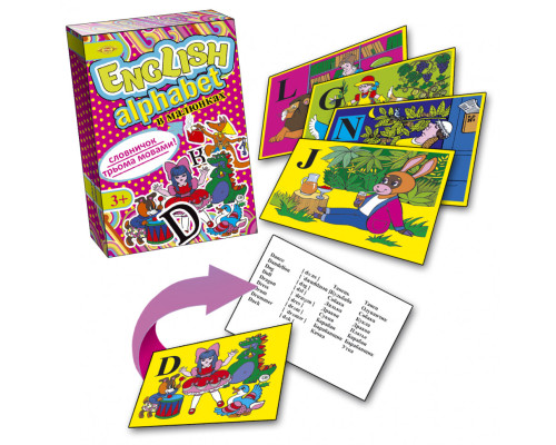 Детский развивающий комплект ENGLISH ALPHABET MKA0001 в картинках