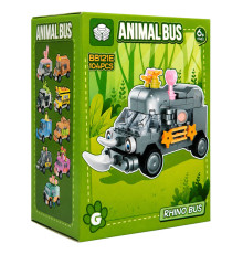 Дитячий конструктор Rhino Bus BB121E-G серії "Animal Bus", 104 деталі