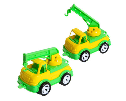 Детская игрушка кран "Mini Matik" 002/5BMS(Yellow) подвижная стрела крана, 13,5 см