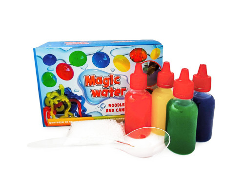 Набір для творчості "Magic water" Локшина і цукерки MV6031-01, 4 різнокольорові гелі