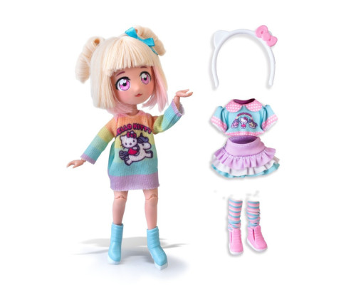 Дитяча лялька "Стильна Цукерка-єдиноріг" 4SF Manga Dolls HKTF2000 серії "Hello Kitty"
