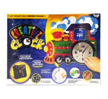 Набір для творчості "Creative clock: Потяг" СС-01-02 гліттер, годинниковий механізм
