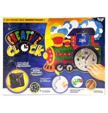 Набір для творчості "Creative clock: Потяг" СС-01-02 гліттер, годинниковий механізм