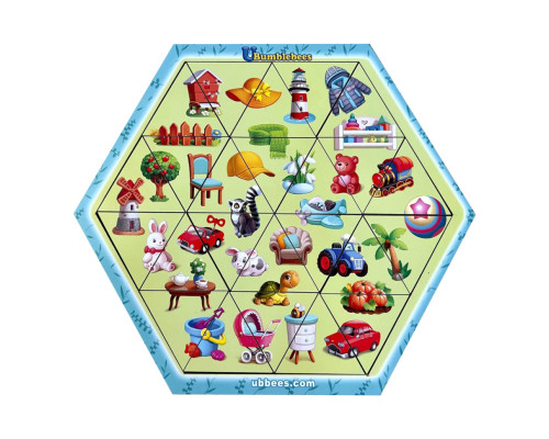 Дерев'яний пазл-головоломка "Асорті" Ubumblebees (ПСФ125) PSF125, 24 деталі