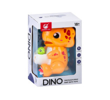 Детская игрушка для купания "Динозаврик" 9928-9929(Orange) 21 см, водопад, присоски
