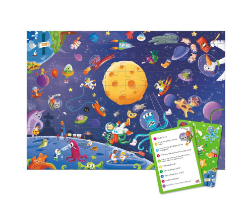Дитячий пазл Шукай та знаходь "Шалений космос" 300668, 100 елементів