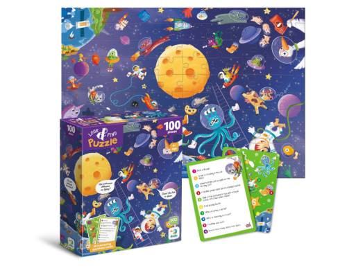 Дитячий пазл Шукай та знаходь "Шалений космос" 300668, 100 елементів