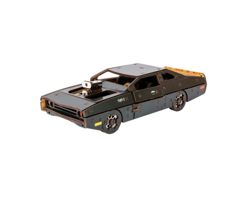 Дерев'яний 3D конструктор "Fast Furious" Puz-62519, 125 деталей, чорний