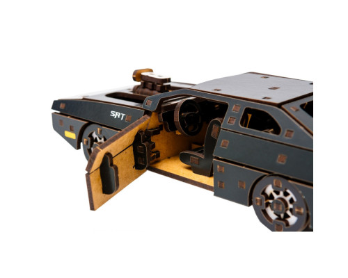 Дерев'яний 3D конструктор "Fast Furious" Puz-62519, 125 деталей, чорний