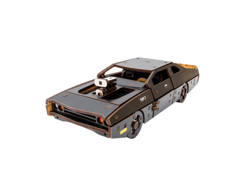 Дерев'яний 3D конструктор "Fast Furious" Puz-62519, 125 деталей, чорний