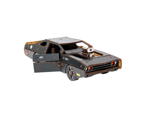 Дерев'яний 3D конструктор "Fast Furious" Puz-62519, 125 деталей, чорний