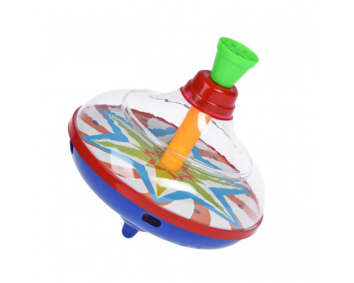 Дитяча іграшка Дзига заводна 850 в сітці, висота 13 см Синій