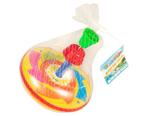 Детская игрушка Юла заводная 850 в сетке, высота 13 см Желтый