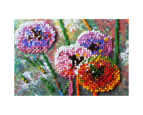 Набір-міді для вишивання бісером "Різнокольорові кулі" AMB-017 20х20 см
