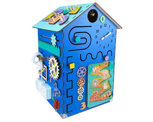 Розвиваюча іграшка Бізікуб "Будинок" TG200222 блакитний, 55х30х30 см