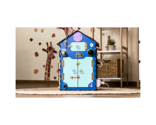 Розвиваюча іграшка Бізікуб "Будинок" TG200222 блакитний, 55х30х30 см