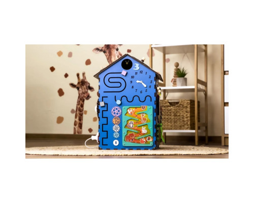 Розвиваюча іграшка Бізікуб "Будинок" TG200222 блакитний, 55х30х30 см