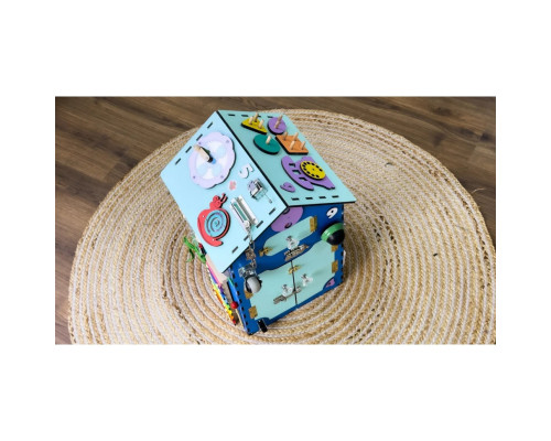 Розвиваюча іграшка Бізікуб "Будинок" TG200222 блакитний, 55х30х30 см