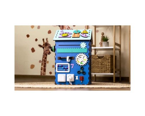 Розвиваюча іграшка Бізікуб "Будинок" TG200222 блакитний, 55х30х30 см