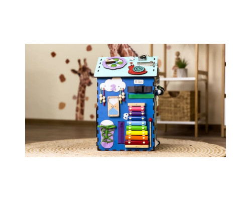 Розвиваюча іграшка Бізікуб "Будинок" TG200222 блакитний, 55х30х30 см