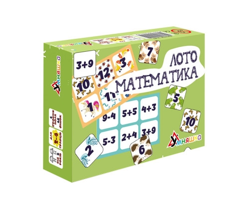 Развивающая настольная игра "Лото математика" 2149-UM 48 фишек