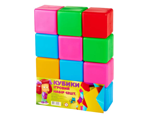 Дитячі ігрові кубики Великі 14067K, 12 шт. в наборі