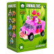 Дитячий конструктор Pink Bear Bus BB121E-H серії "Animal Bus", 112 деталей