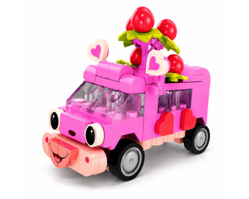 Дитячий конструктор Pink Bear Bus BB121E-H серії "Animal Bus", 112 деталей