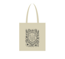 Екосумка для покупок "Герб України" Сумка-шоппер 190CCT-1, 38 x 42 см (190г/м2)