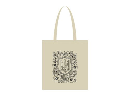 Экосумка для покупок "Герб Украины" Сумка-шоппер 190CCT-1, 38 x 42 см (190г/м2)