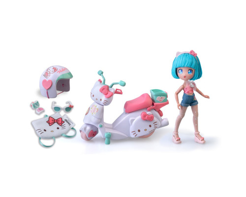 Дитяча лялька "Красуня Пінк на скутері" 4SF Manga Dolls HKTF3000 серії "Hello Kitty"