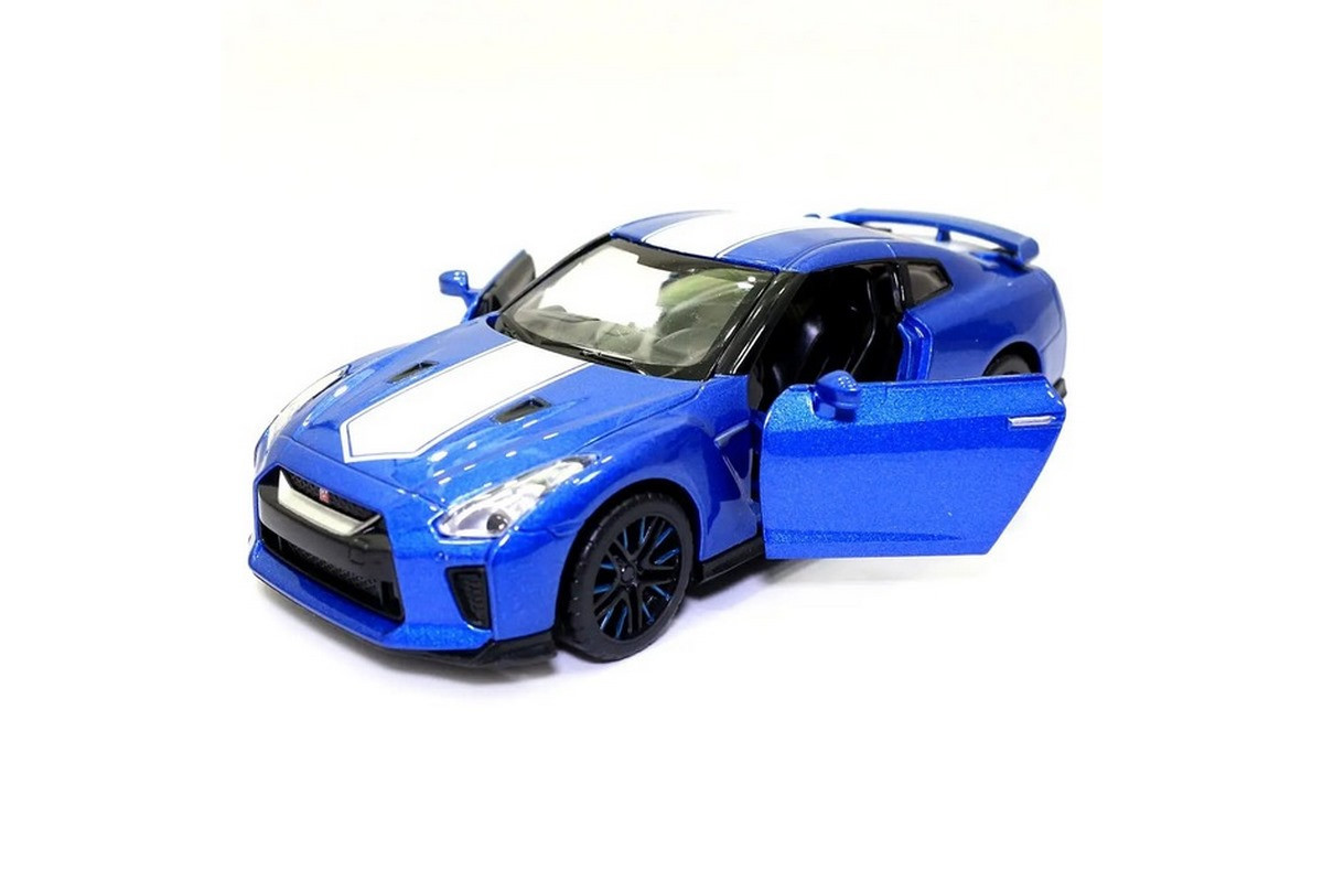 Модель автомобіля "Nissan GT-R (R35)" 68469 масштаб 1:32 світло, звук Синій