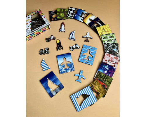 Деревянные Досточки Сегена "Транспорт" Ubumblebees (ПСФ051) PSF051 с узорами