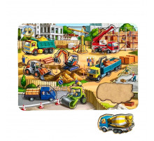 Дерев'яний пазл-вкладиш "Будівельний майданчик" Ubumblebees (ПСД123) PSD123, 9 елементів