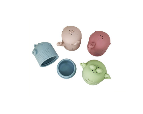 Набір силіконових іграшок для купання "Морські мешканці" MGZ-0927, 4 штуки