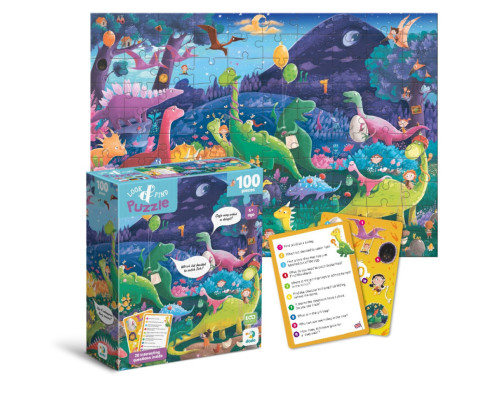 Дитячий пазл Шукай та знаходь "Країна динозаврів" 300669, 100 елементів