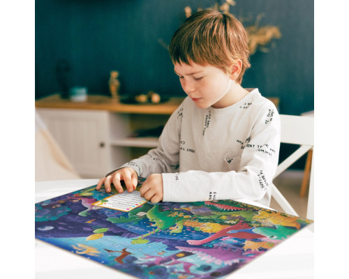 Дитячий пазл Шукай та знаходь "Країна динозаврів" 300669, 100 елементів