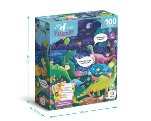 Дитячий пазл Шукай та знаходь "Країна динозаврів" 300669, 100 елементів
