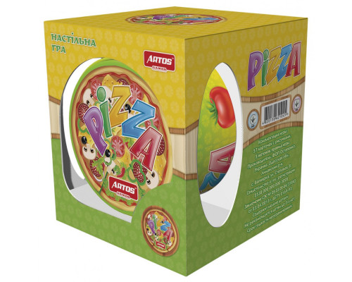 Настольная игра "Пицца" 1045, 70 круглых карточек