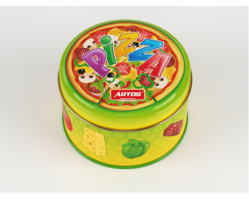 Настольная игра "Пицца" 1045, 70 круглых карточек