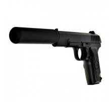 Іграшковий пістолет на кульках "Пістолет TT" Galaxy G33A ТТ метал c глушником чорний